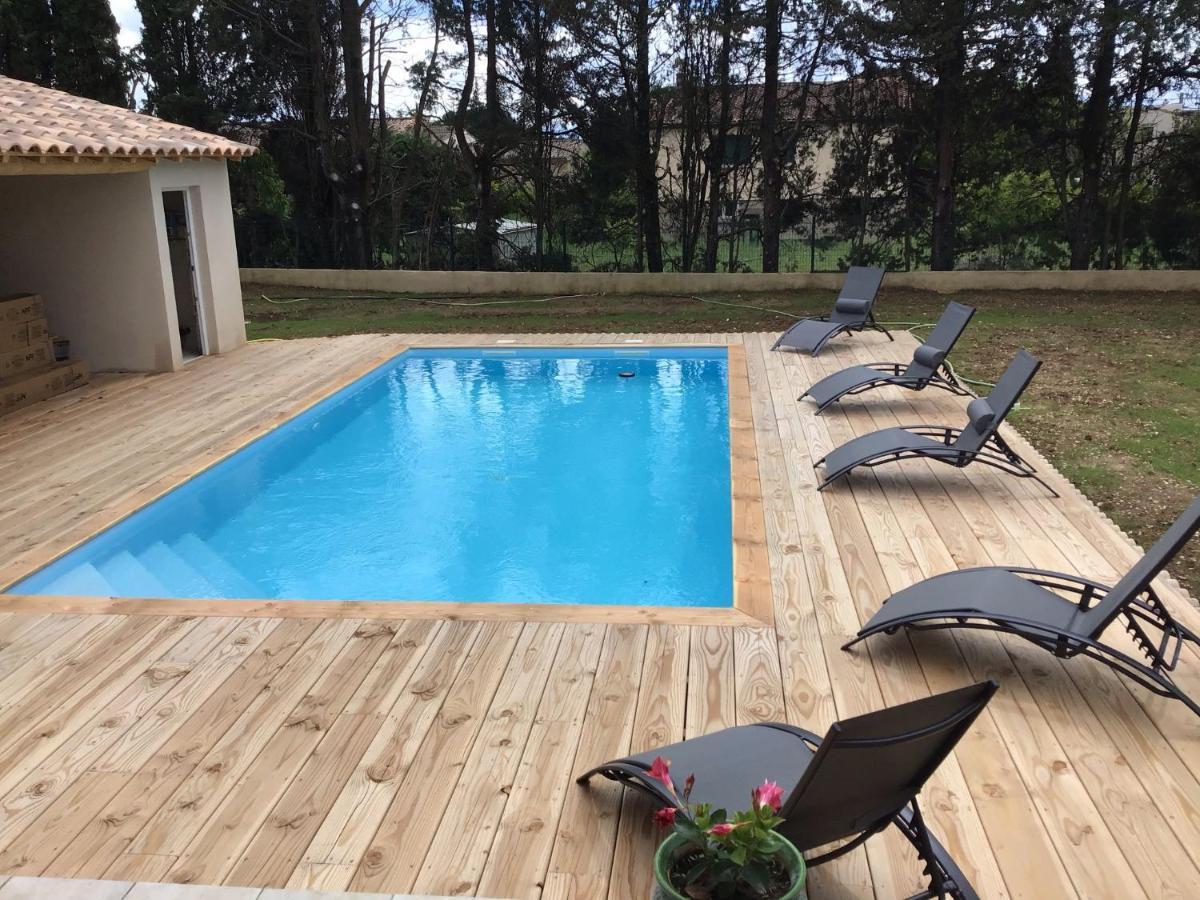 Gite Les Oliviers 10 Pers Piscine Au Calme 4 Etoiles Saint-Laurent-la-Vernède Exterior foto